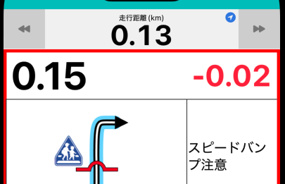 走行距離は小さく表示する ONの状態